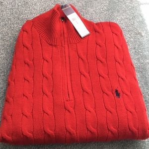 NWT Ralph Lauren quarter zip sweater